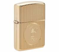 49631 - зажигалка ZIPPO Armor™ Founder's Day с покрытием High Polish Gold-Plated Edition Collectible, латунь/сталь, золотистая, глянцевая, 38x13x57 мм