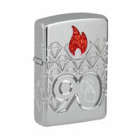 49865 - зажигалка ZIPPO Armor™ 90th Anniversary Design, 2022 Collectible of the Year, High Polish Chrome, латунь, хром, глянцевая, 38x13x57 мм