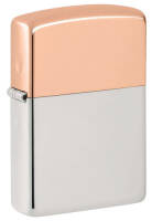 48695 Зажигалка ZIPPO Bimetal с двойным металлическим покрытием, медь/латунь/сталь, медная, 38x13x57 мм