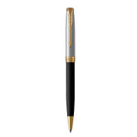 K 544 шариковая ручка Sonnet Black/St.Steel GT ручка Parker, черный стержень толщиной 1мм(M), подарочная коробка