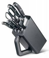 7.7243.6 Набор ножей кухонных Victorinox Grand Maitre Cutlery Block комплектация:6 предметов, с подставкой, цвет рукояти и подставки - черный