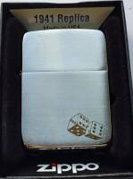 200_W Dice Зажигалка ZIPPO Classic с покрытием Brushed Chrome, латунь/сталь, серебристая, матовая, 38x13x57 мм
