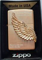 49190 Love Wings Зажигалка ZIPPO Classic с покрытием High Polish Rose Gold, латунь/сталь, розовое золото, глянцевая, 36х12х56 мм
