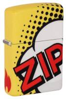 49533 зажигалка Zippo 540 Pop Art Design Yellow латунь/сталь, желтая, 38x13x57 мм