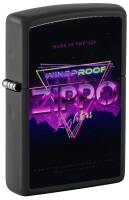 46247 Зажигалка ZIPPO Sign Design с покрытием Black Matte, латунь/сталь, черная, 38x13x57 мм