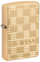 46274 Зажигалка ZIPPO Armor® с покрытием High Polish Brass, латунь/сталь, золотистая, 38x13x57 мм