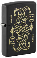 46290 Зажигалка ZIPPO Masked Joker Design с покрытием Black Matte, латунь/сталь, черная, 38x13x57 мм