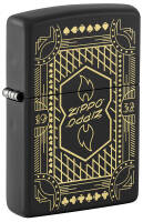 46483 Зажигалка ZIPPO Lines Design с покрытием Black Matte, латунь/сталь, черная, матовая, 38x13x57 мм