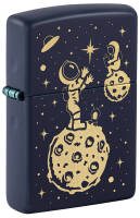 46423 Зажигалка ZIPPO Lost in Space Design с покрытием Navy Matte, латунь/сталь, синяя, 38x13x57 мм
